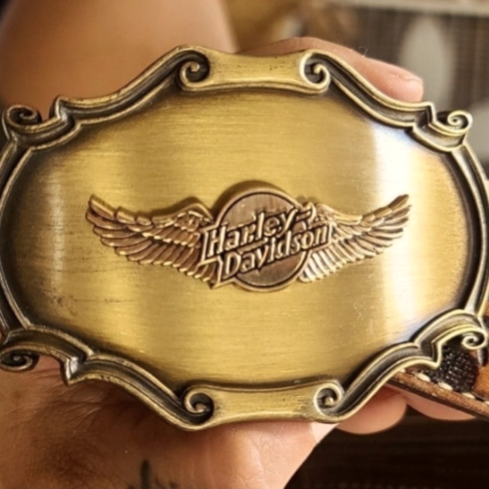 VINTAGE 1970's Harley Davidson Belt Buckle